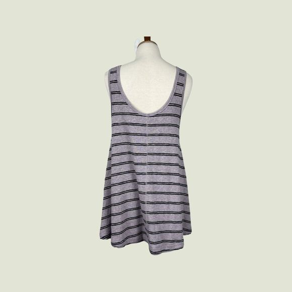 Free People Garden Stripe Purple Tunic Swing Tank Top Size Small - Picture 7 of 15